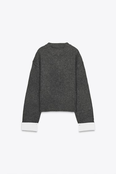 COMBINED CARDIGAN - Grey marl by Zara - Image 5