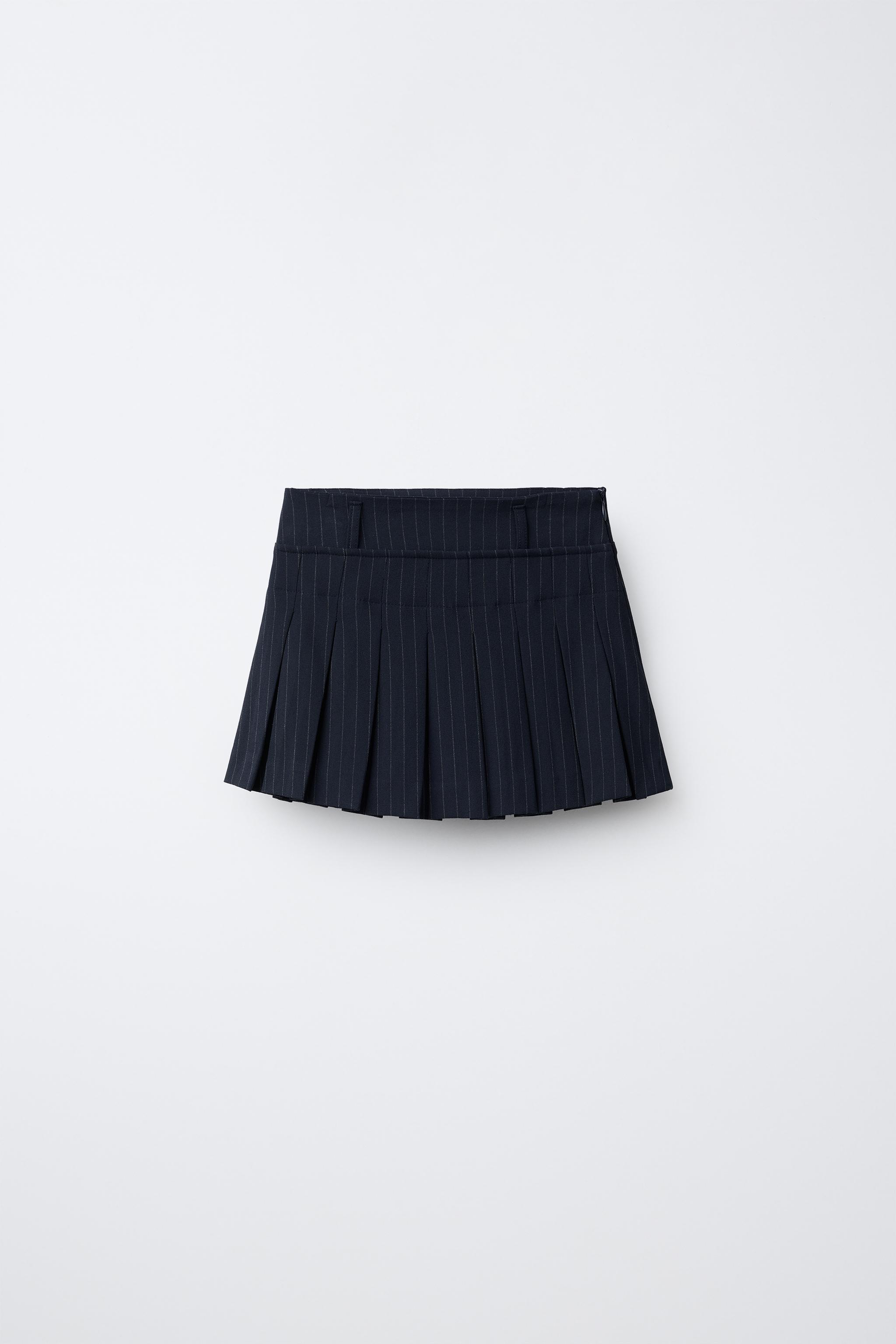 ピンストライプスカート - マリンブルー | ZARA Japan / 日本