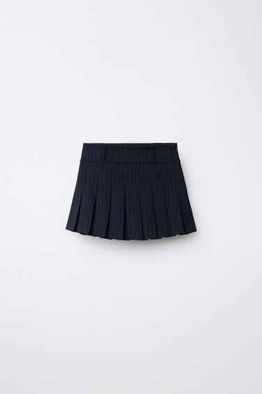 ピンストライプスカートマリンブルー0Zaraのピンストライプスカート - マリンブルー - 画像 0