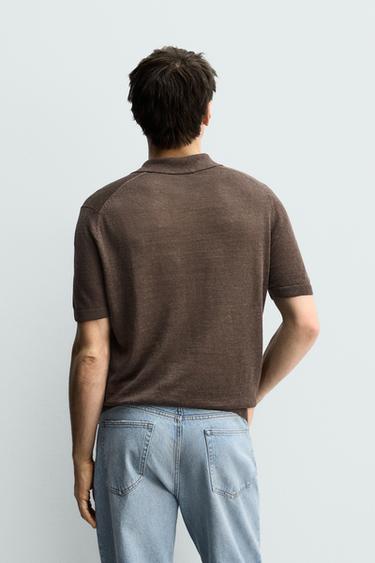 POLO REGULAR FIT 100% LIN - Marron de Zara - Image 2