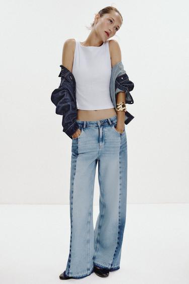 Zara Beyaz - OMUZLARI AÇIK FİTİLLİ T-SHIRT