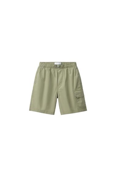 CARGO BERMUDA SHORTS - Green by Zara