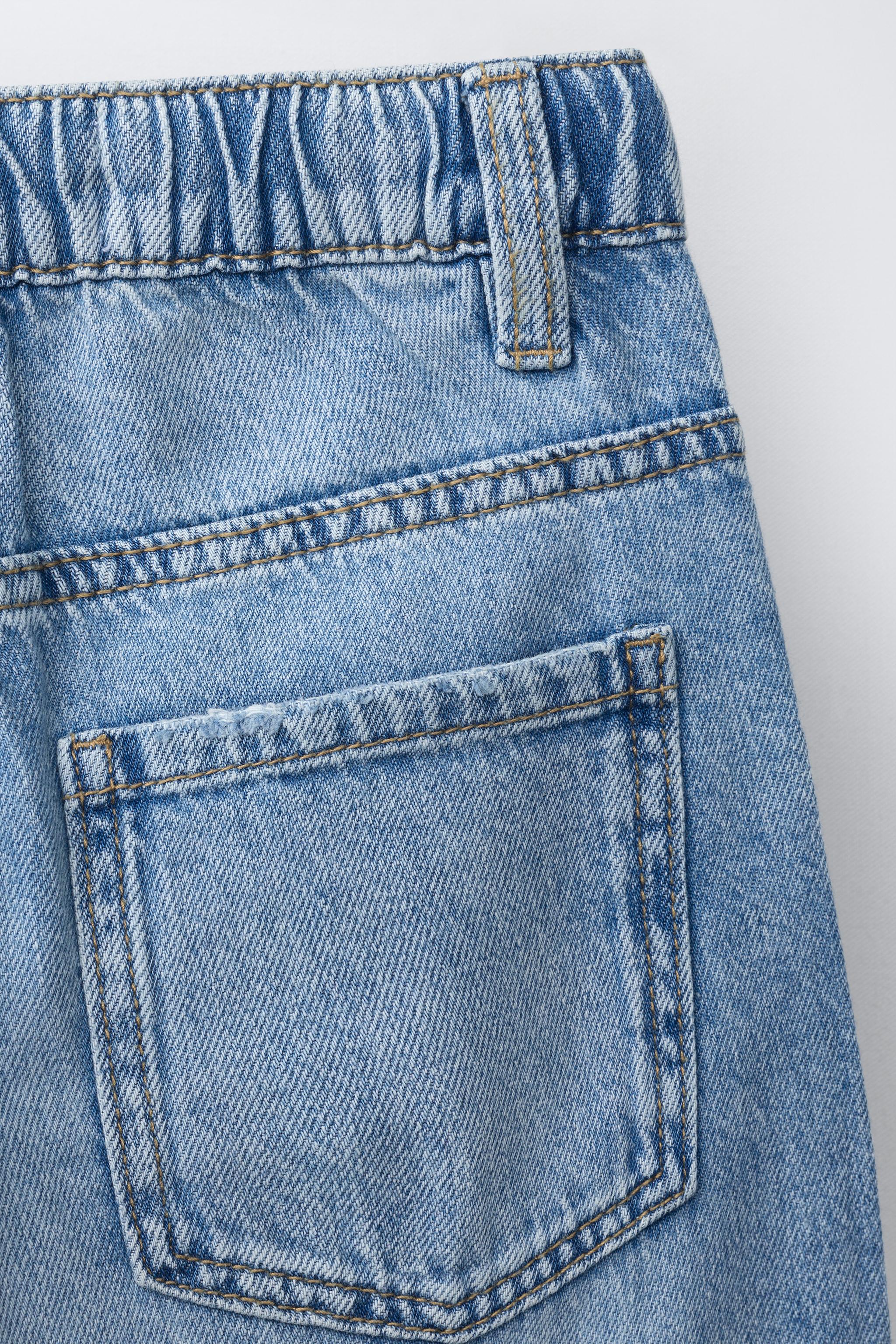 Детские джинсы Zara BAGGY BALLOON JEANS WITH DRAWSTRING — фото 4