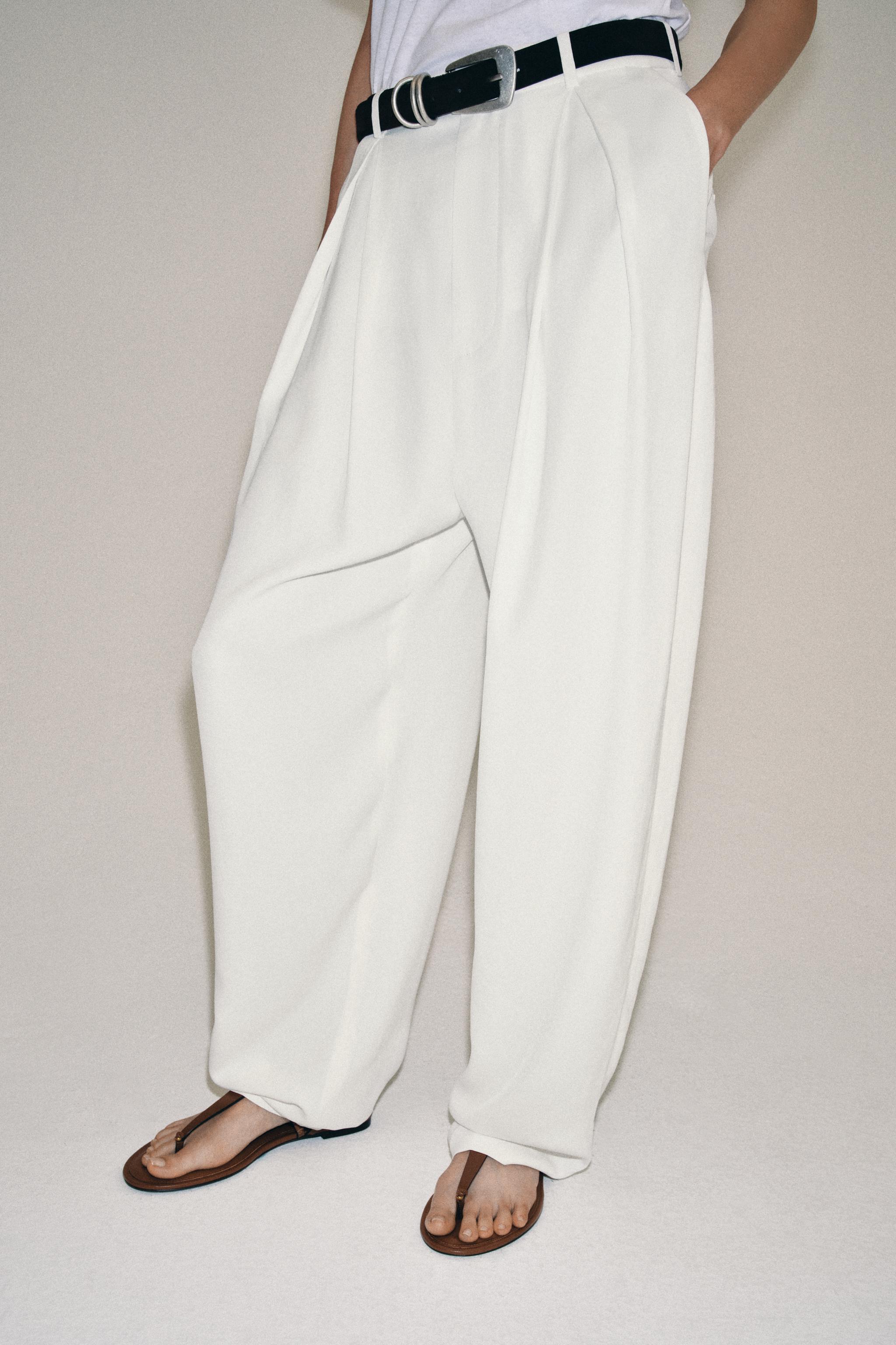 ZW COLLECTION FLOWY DARTED PANTS