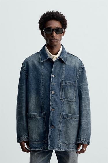SOBRECAMISA DENIM LAVADO - Azul de Zara