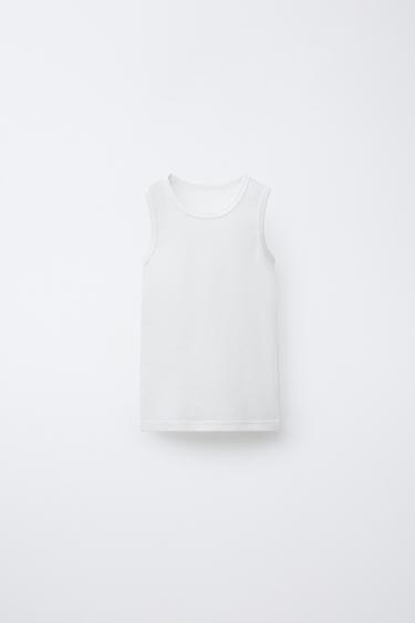 AGES 2-6 / THREE-PACK OF BASIC VEST TOPS - Oyster-white by Zara - Image 1