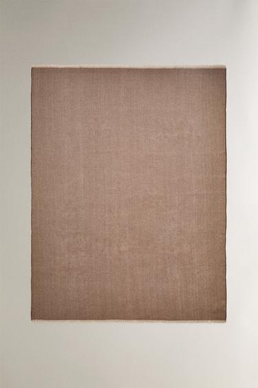 HERRINGBONE THROW - Brown by Zara