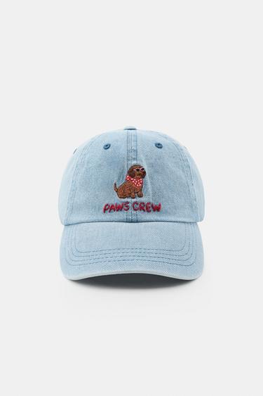 DENIM DOG TEXT CAP - Blue by Zara - Image 0