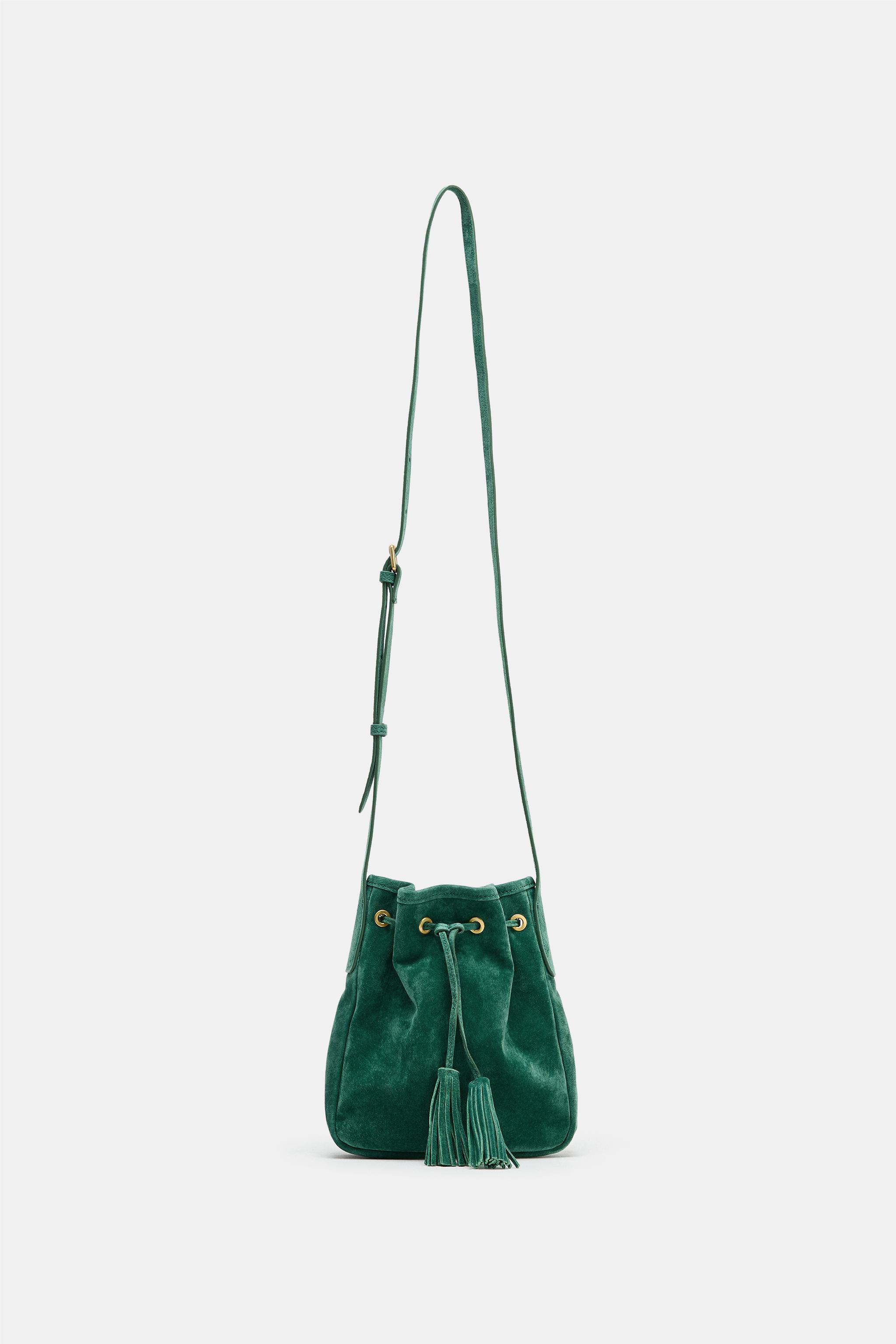 MINI GATHERED LEATHER CROSSBODY BAG