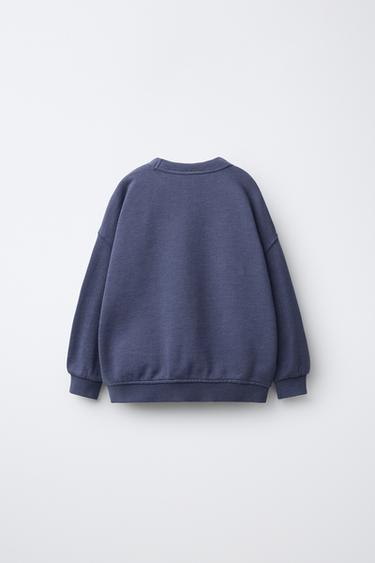 SLOGAN PRINT SWEATSHIRT - Mid-blue by Zara - Image 1