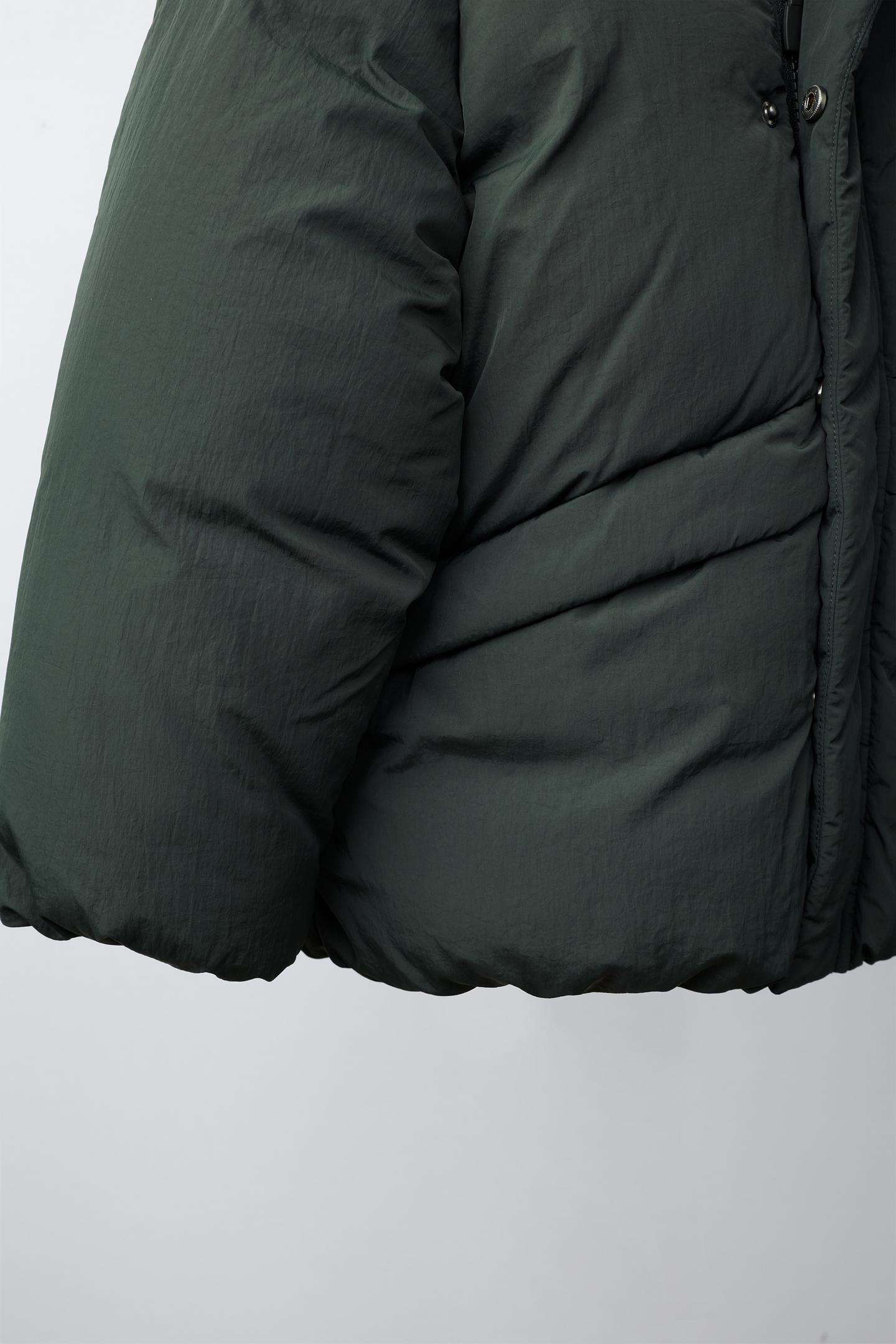 Детская куртка Zara Water-Repellent Puffer, цвет: Тёмный зелёный — фото 7