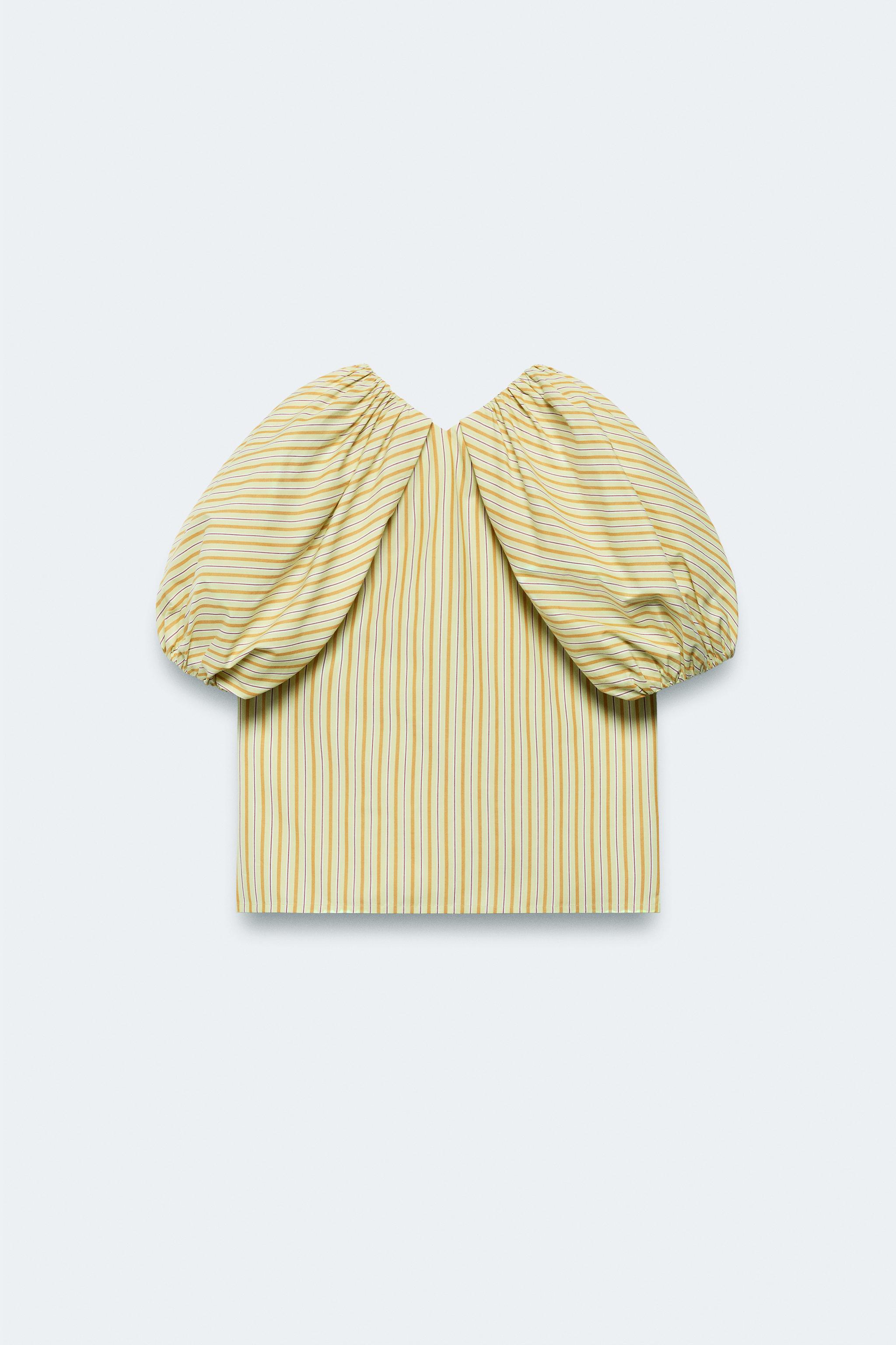LIMITED EDITION STRIPED PUFF SLEEVE BLOUSE