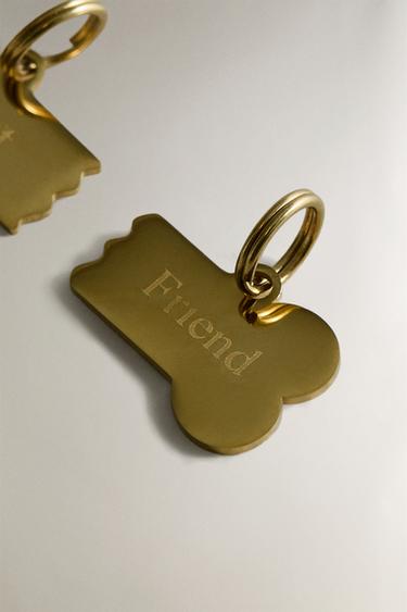 CHARM KNOCHEN "BEST" "FRIEND" HAUSTIERE - Gold von Zara