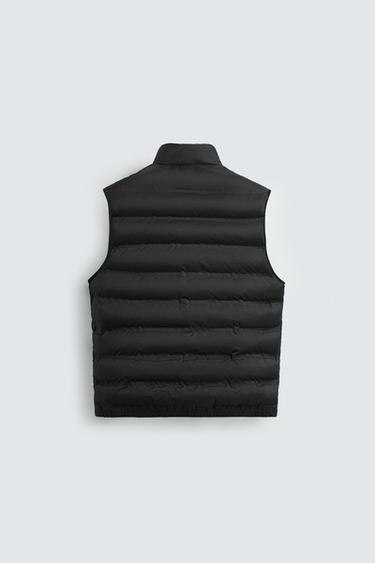 WATER-REPELLENT LIGHTWEIGHT PUFFER GILET - Black by Zara