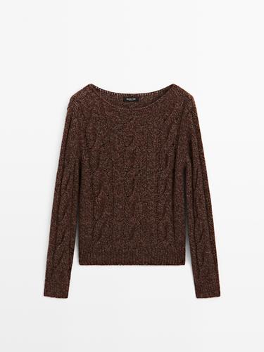 Jersey punto trenzado cuello barco - 780 de Zara