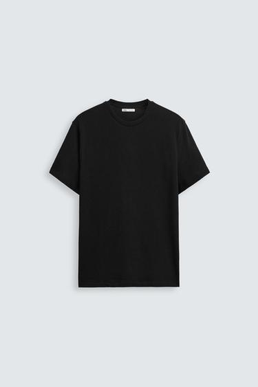CAMISETA PUNTO BÁSICA - Negro de Zara