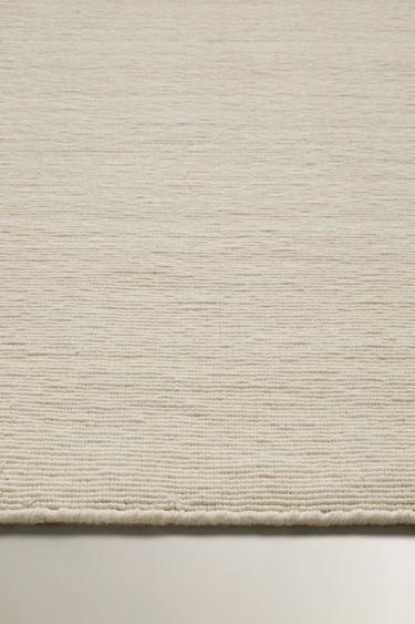 SMALL WOOL RUG WITH WAVY LINES - Ecru by Zara - Image 2