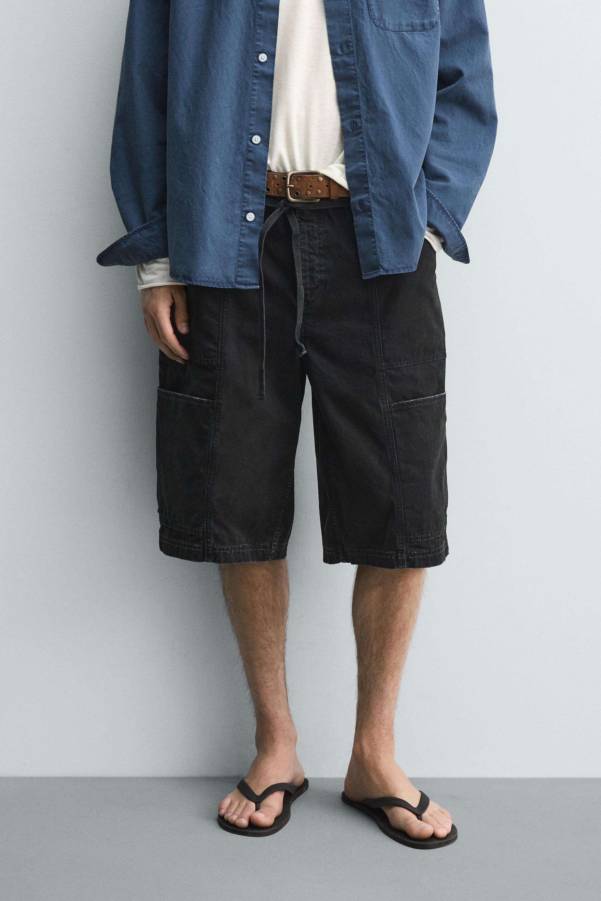 BELTED BAGGY FIT SHORTS