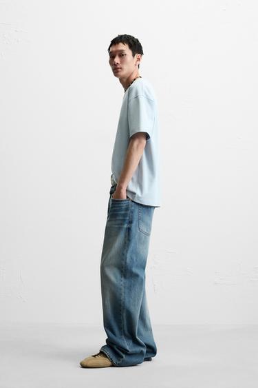 T-SHIRT HEAVYWEIGHT BASIQUE - Bleu clair de Zara - Image 3
