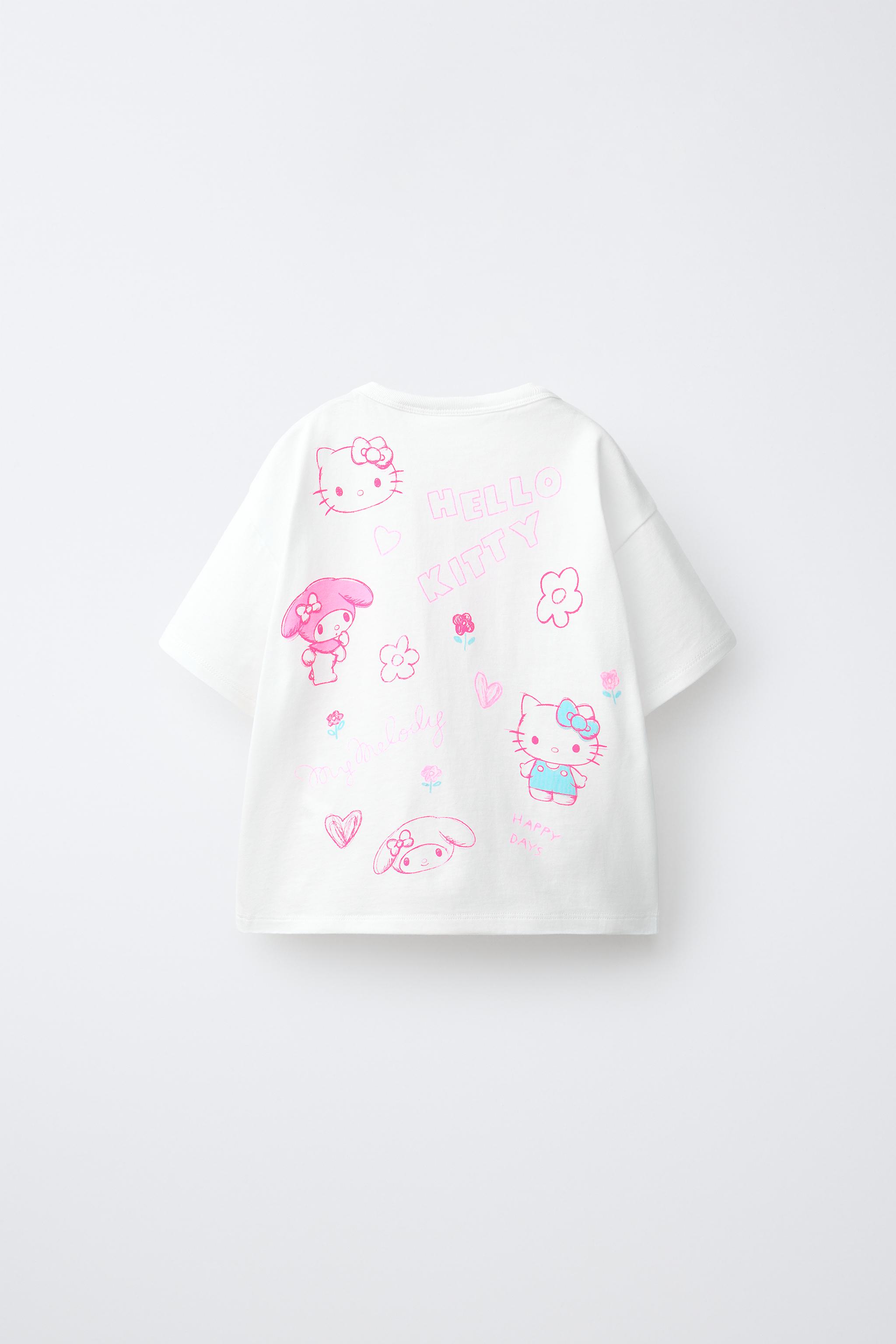 HELLO KITTY © SANRIO刺繍Tシャツ - ホワイト | ZARA Japan / 日本