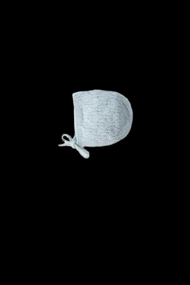Zara LEAF KNIT BONNET - Aquamarine - Image 0