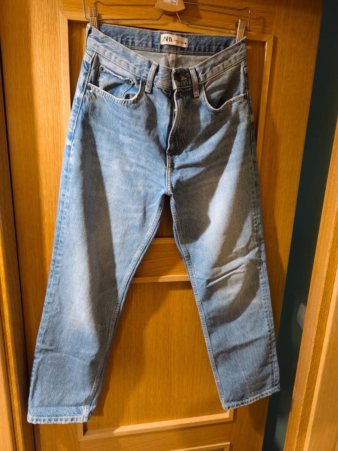 ZW STRAIGHT-LEG MID-RISE CROPPED JEANS - Image 3