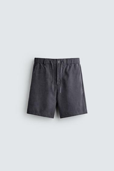 BERMUDA FLUIDE COUPE DÉCONTRACTÉE - Bleu marine de Zara