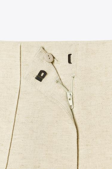 BERMUDA TAILLE HAUTE NERVURE - Beige clair de Zara - Image 7