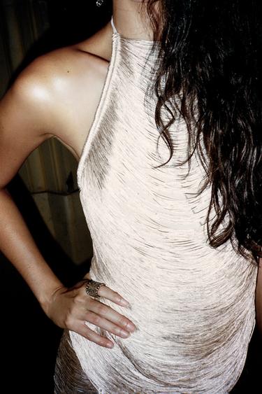 FRINGED HALTER TOP - Pale pink by Zara - Image 3