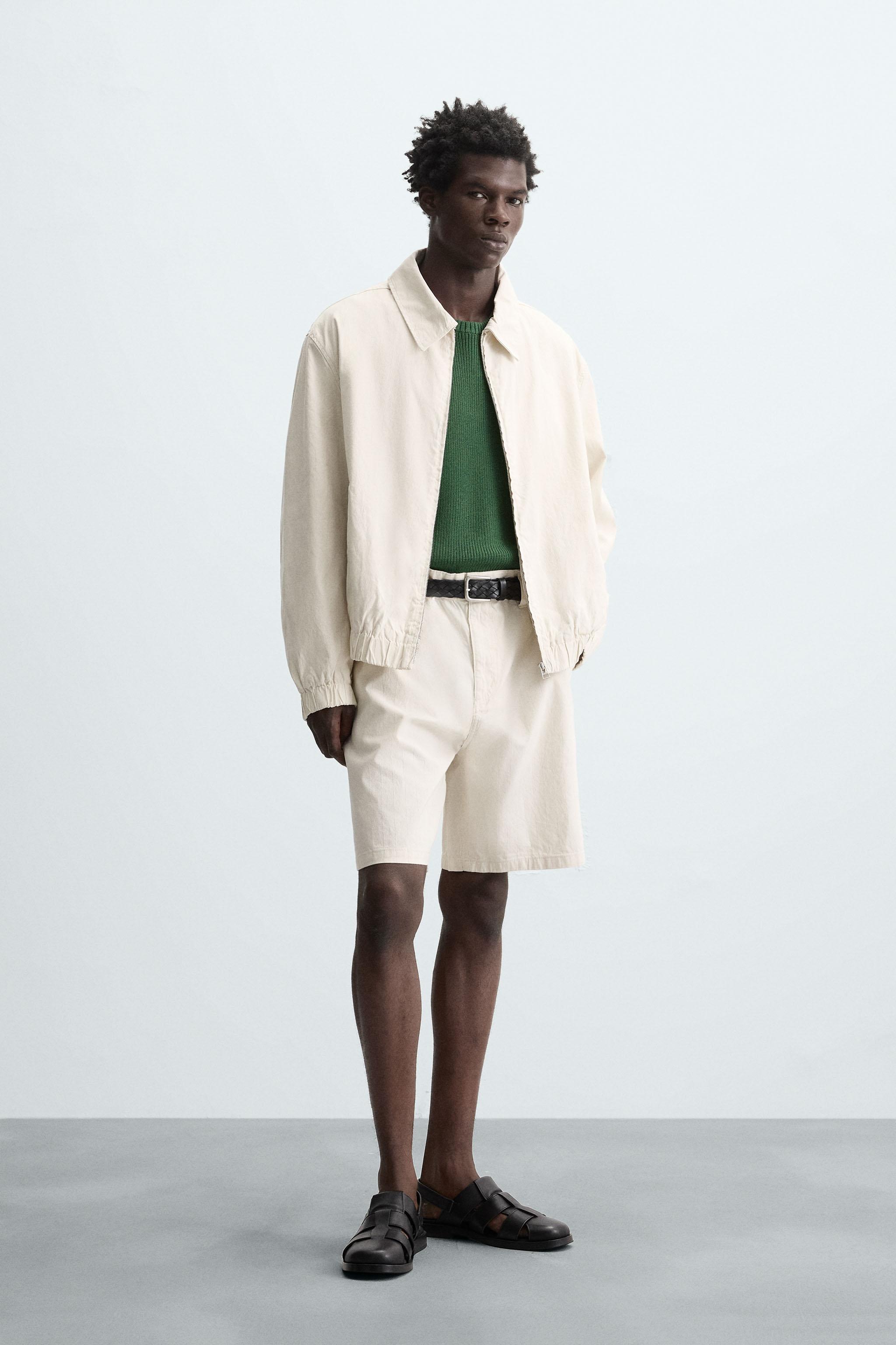 ジャケット・アウター RUDE GALLEY embroidery short blouson 2 STRIPED TEXTURED JACKET - striped | ZARA United States