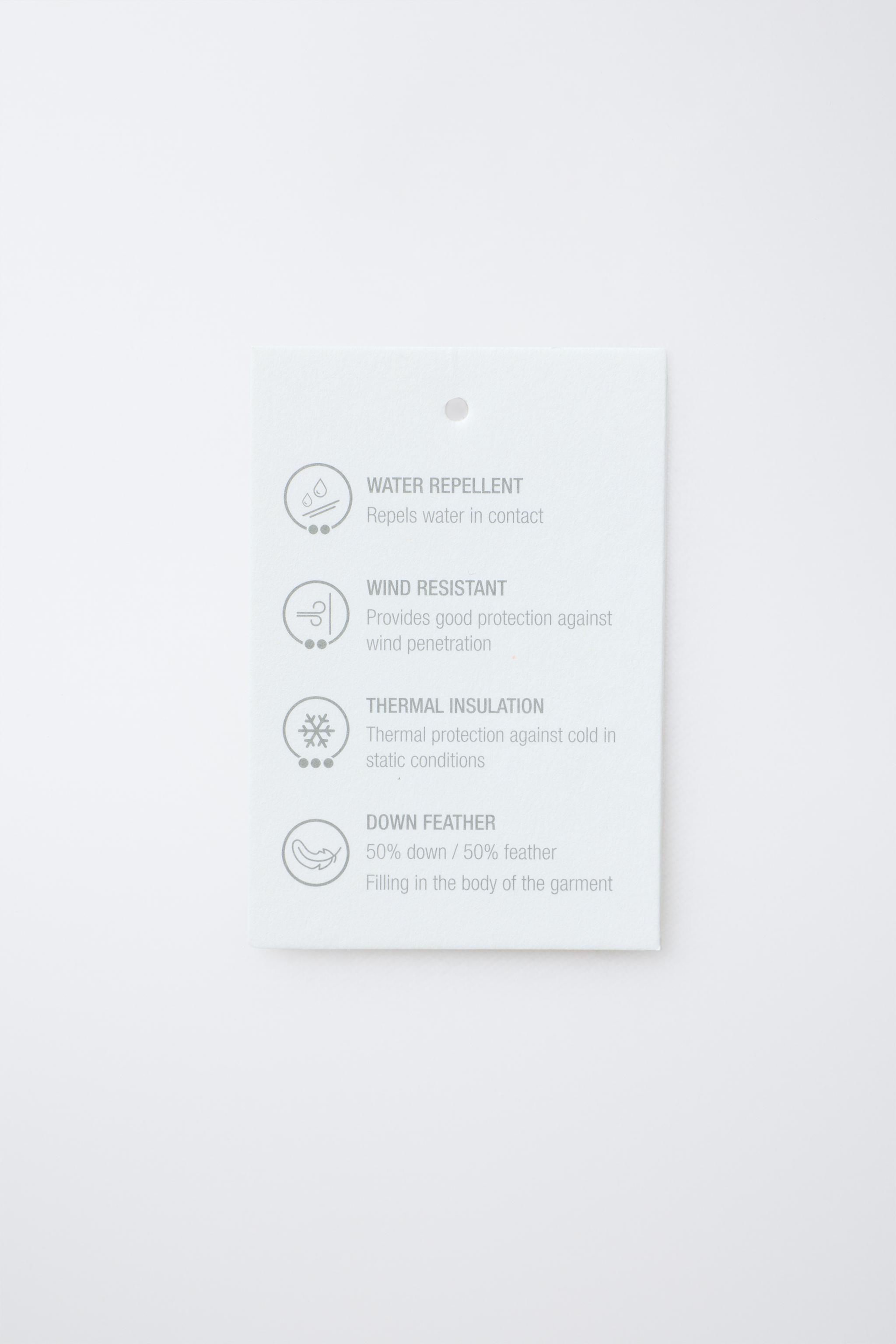 DOWN PUFFER COAT WITH HOODIE, WATER REPELLENT