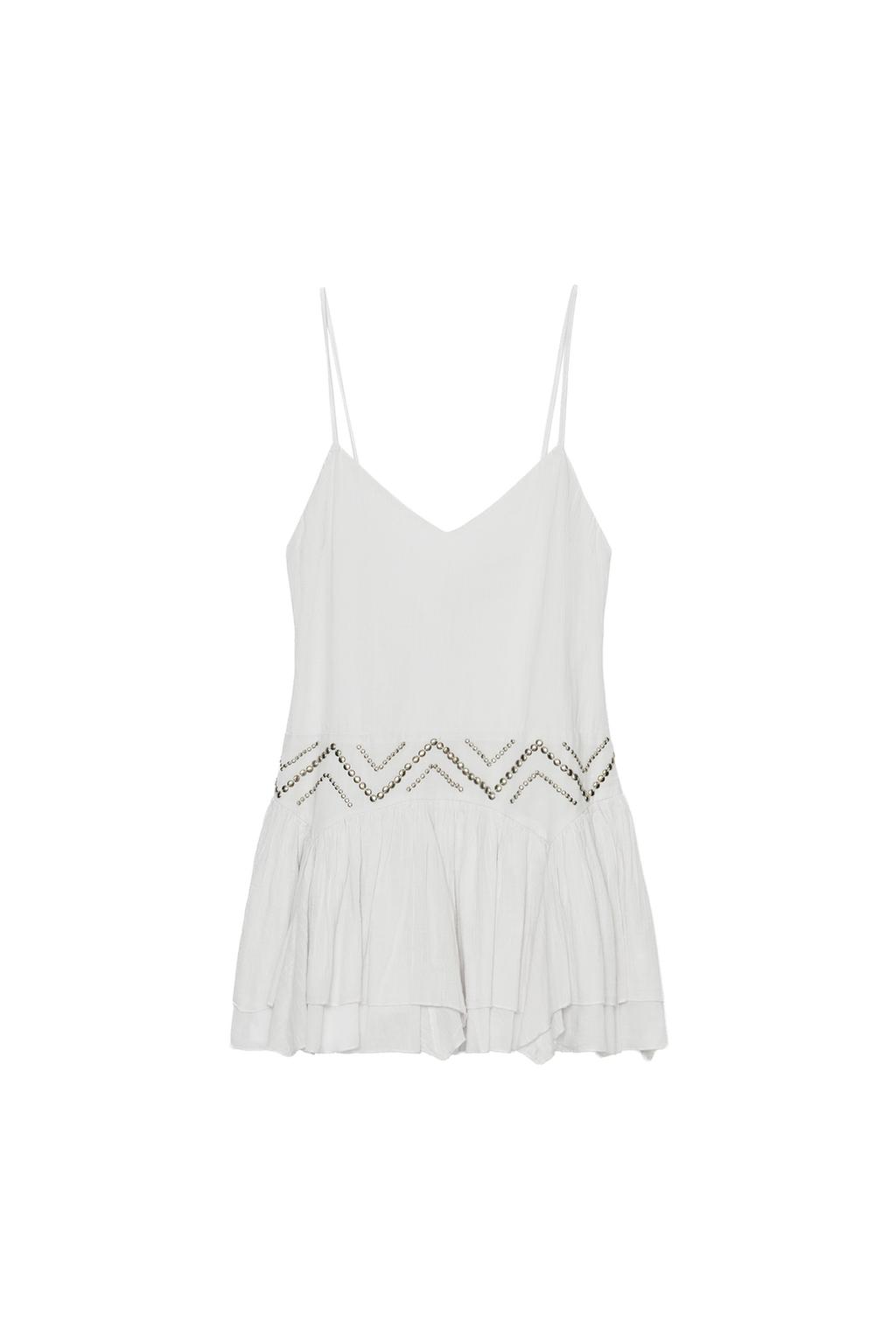 RUFFLED CHIFFON STUDDED DRESS - image 3