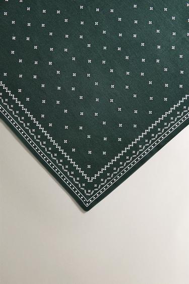 LOT DE SERVIETTES COTON HIVER NOËL (LOT DE 2) - Vert de Zara - Image 2