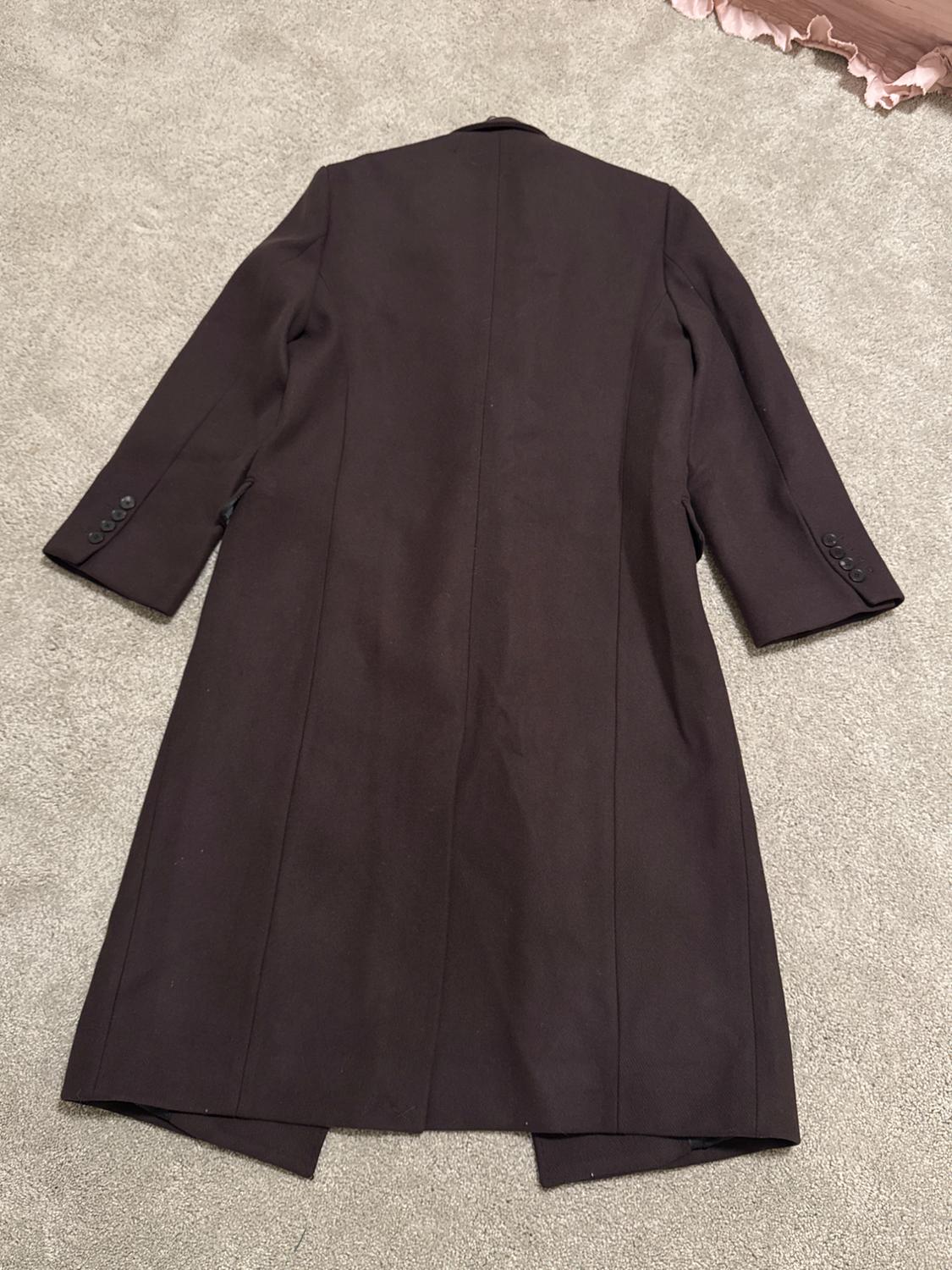 OVERSIZED DOUBLE-BREASTED WOOL COAT ZW COLLECTION - Image 4