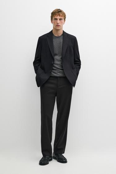 Pantalón 100% lana total look - Marino de Zara - Imagen 0