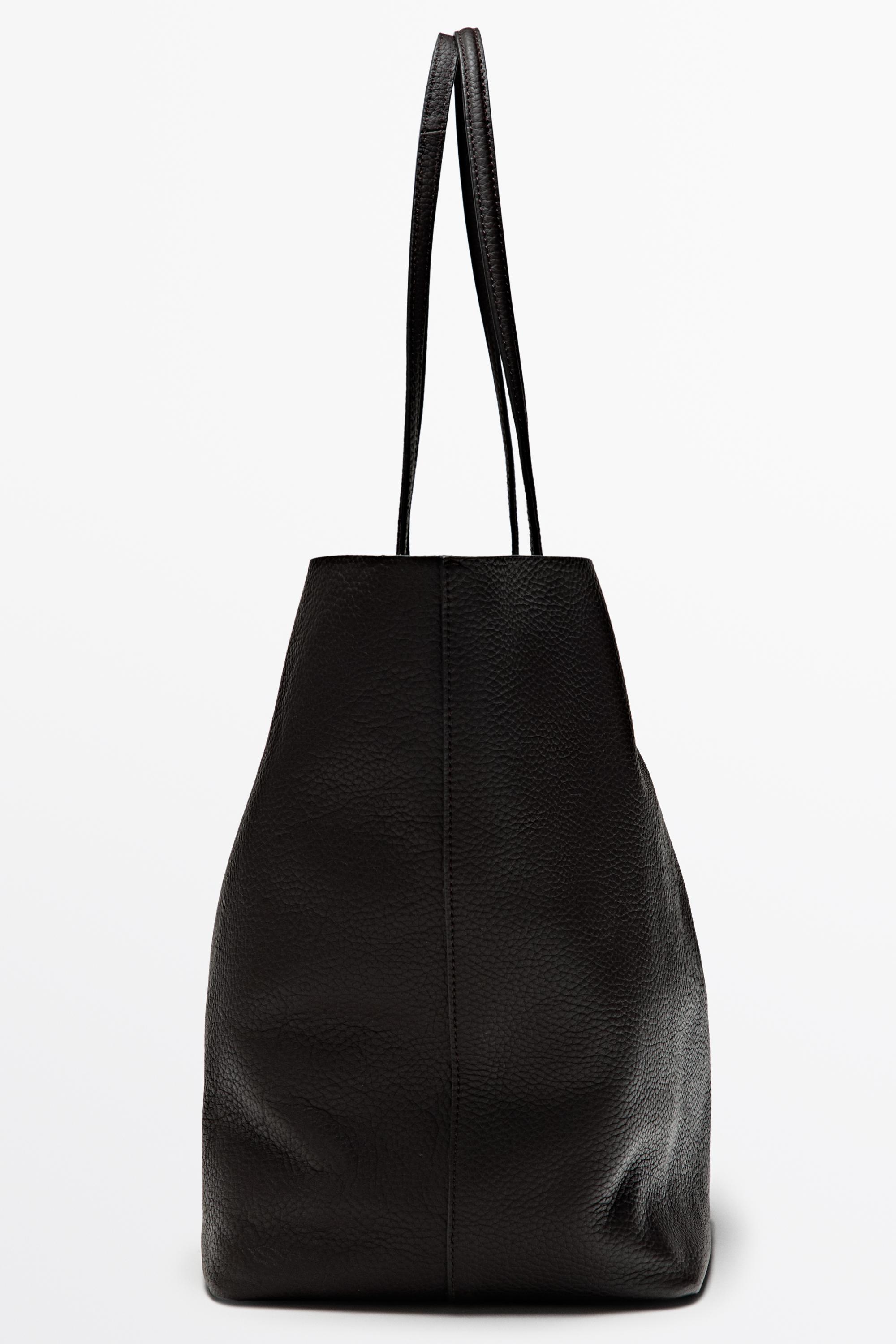 Grand tote bag en cuir nappa