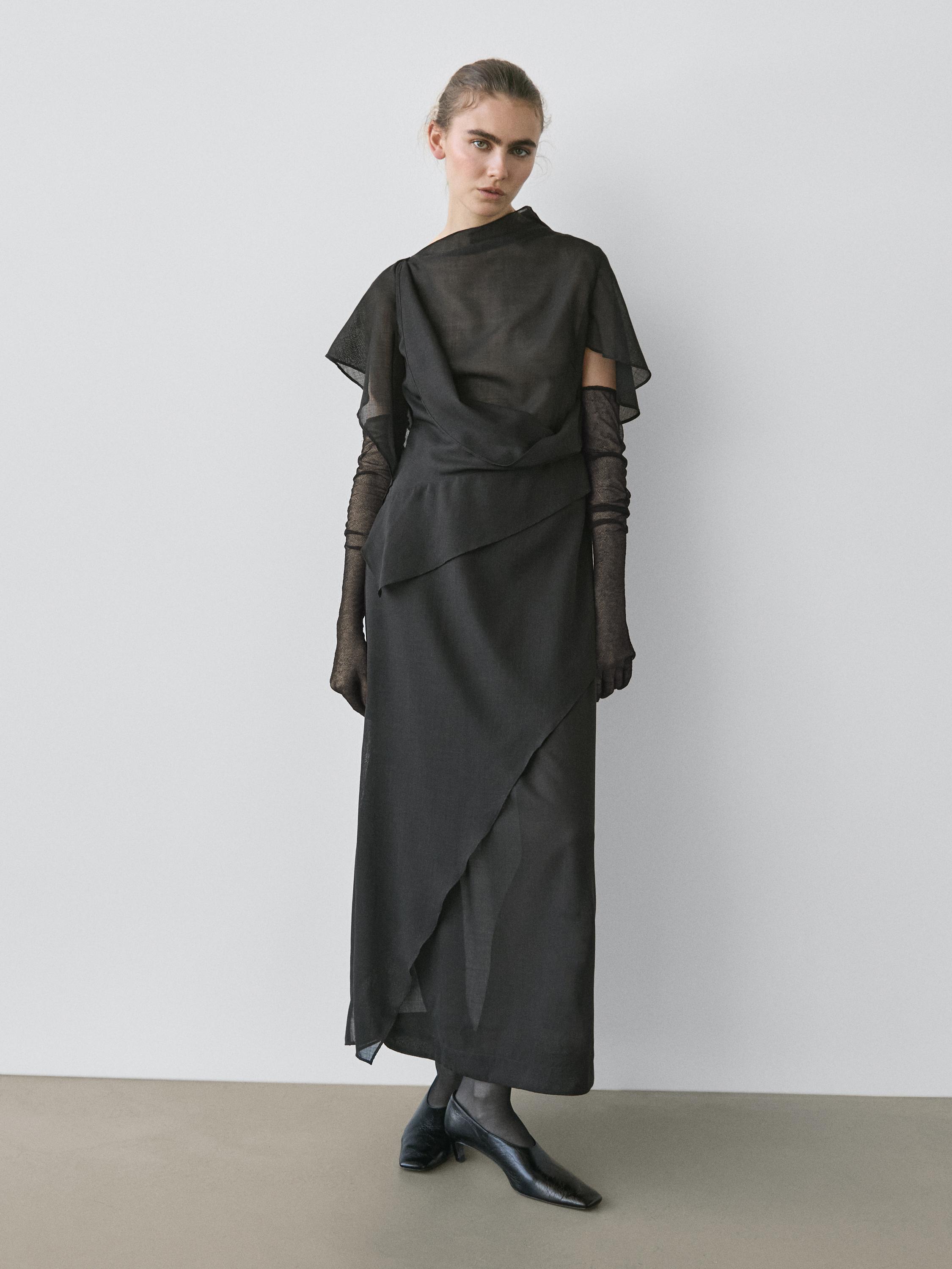 Midi dress with hood detail - STUDIO