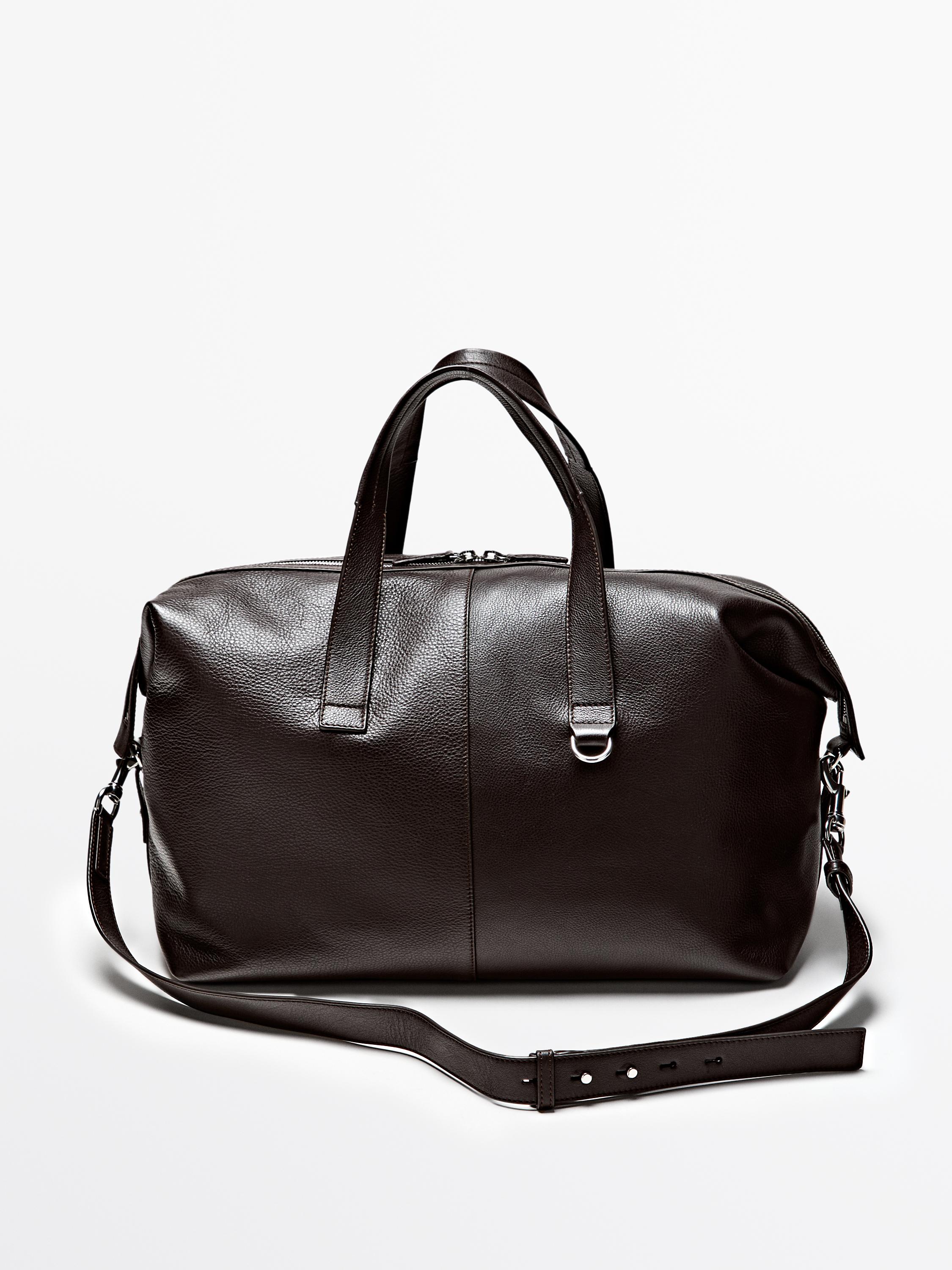 Nappa leather duffle bag