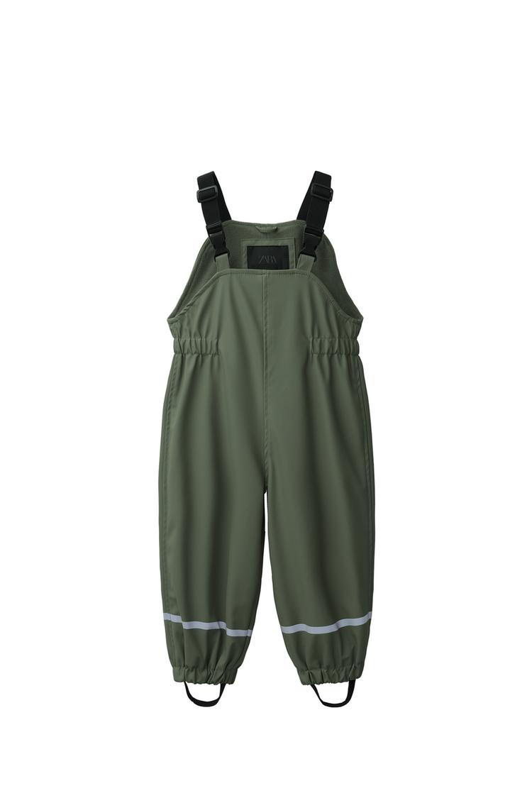 WATER-RESISTANT RUBBERIZED OVERALLS — Green