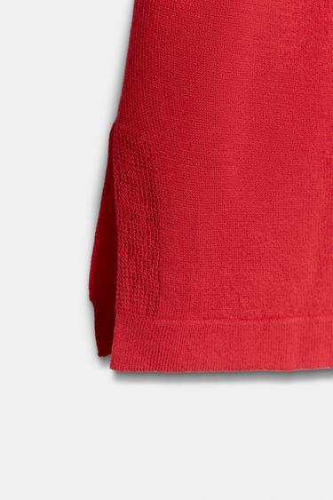 OVERSIZE KNIT TOP - Red by Zara