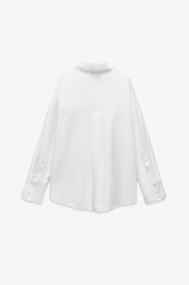 CHEMISE OXFORD AVEC COTON - Blanc de Zara - Image 4