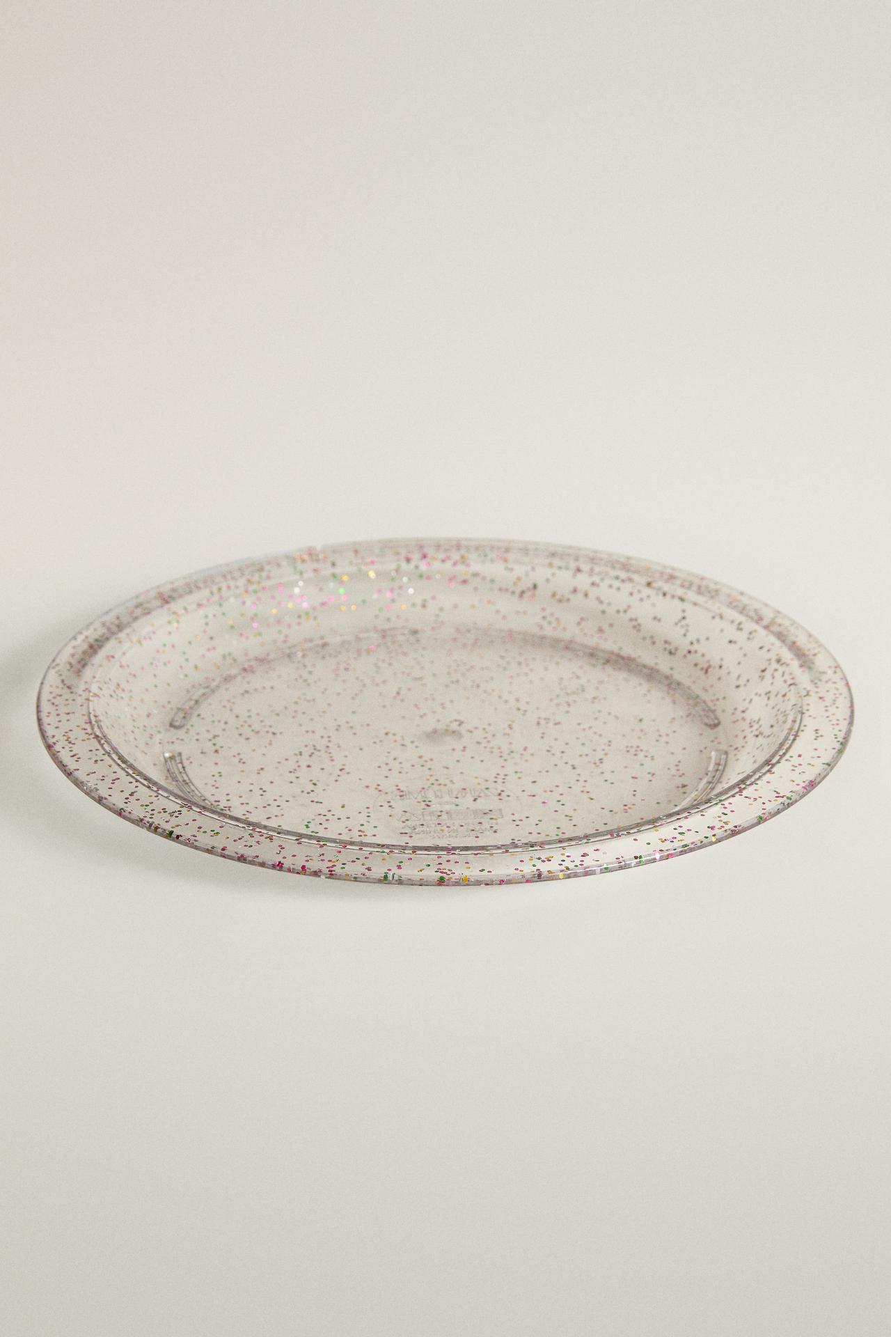 KIDS’ GLITTER TRITAN™ PLATE — Transparent