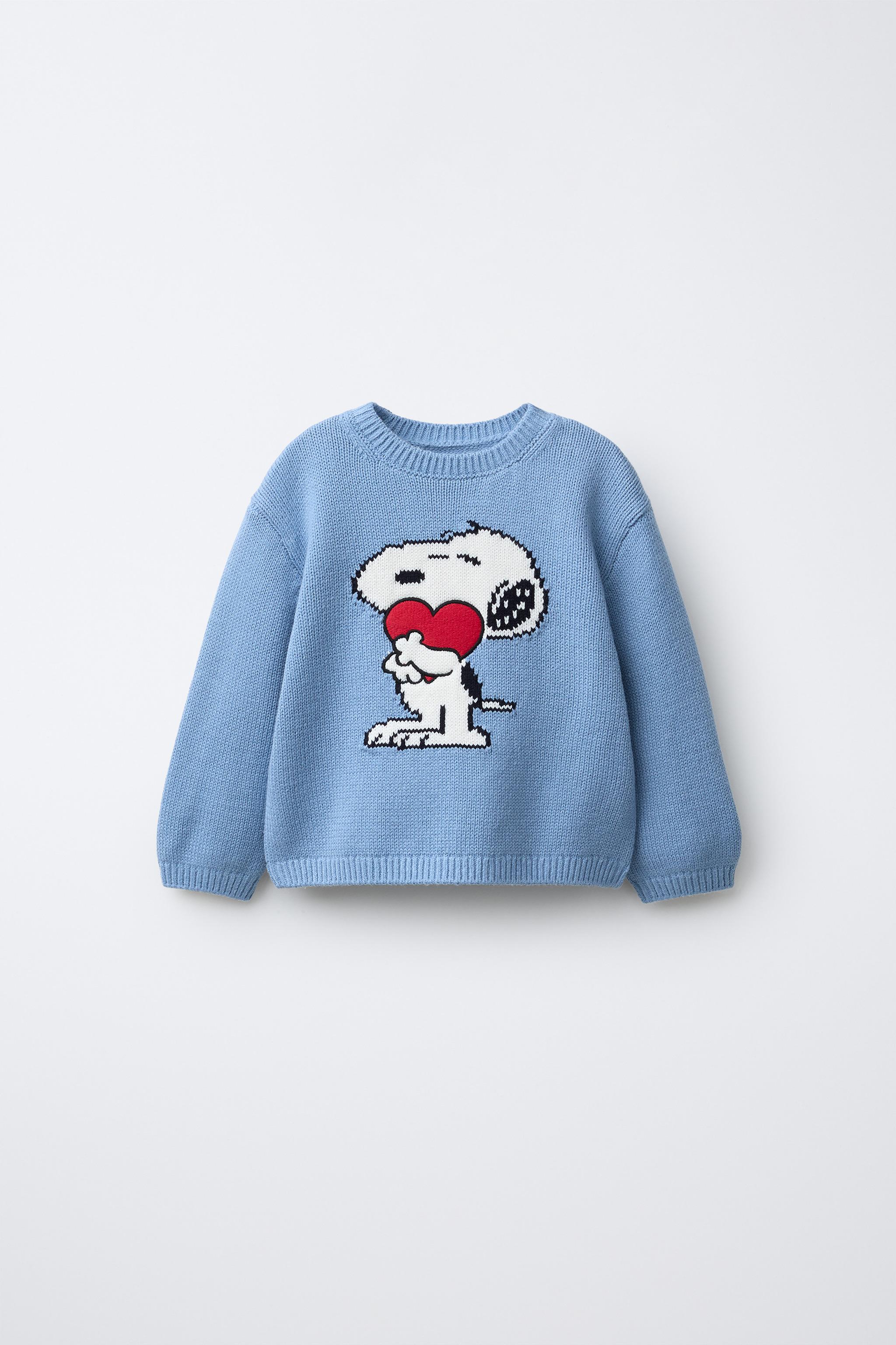 SNOOPY PEANUTS™ KNIT JUMPER - Light blue | ZARA United States
