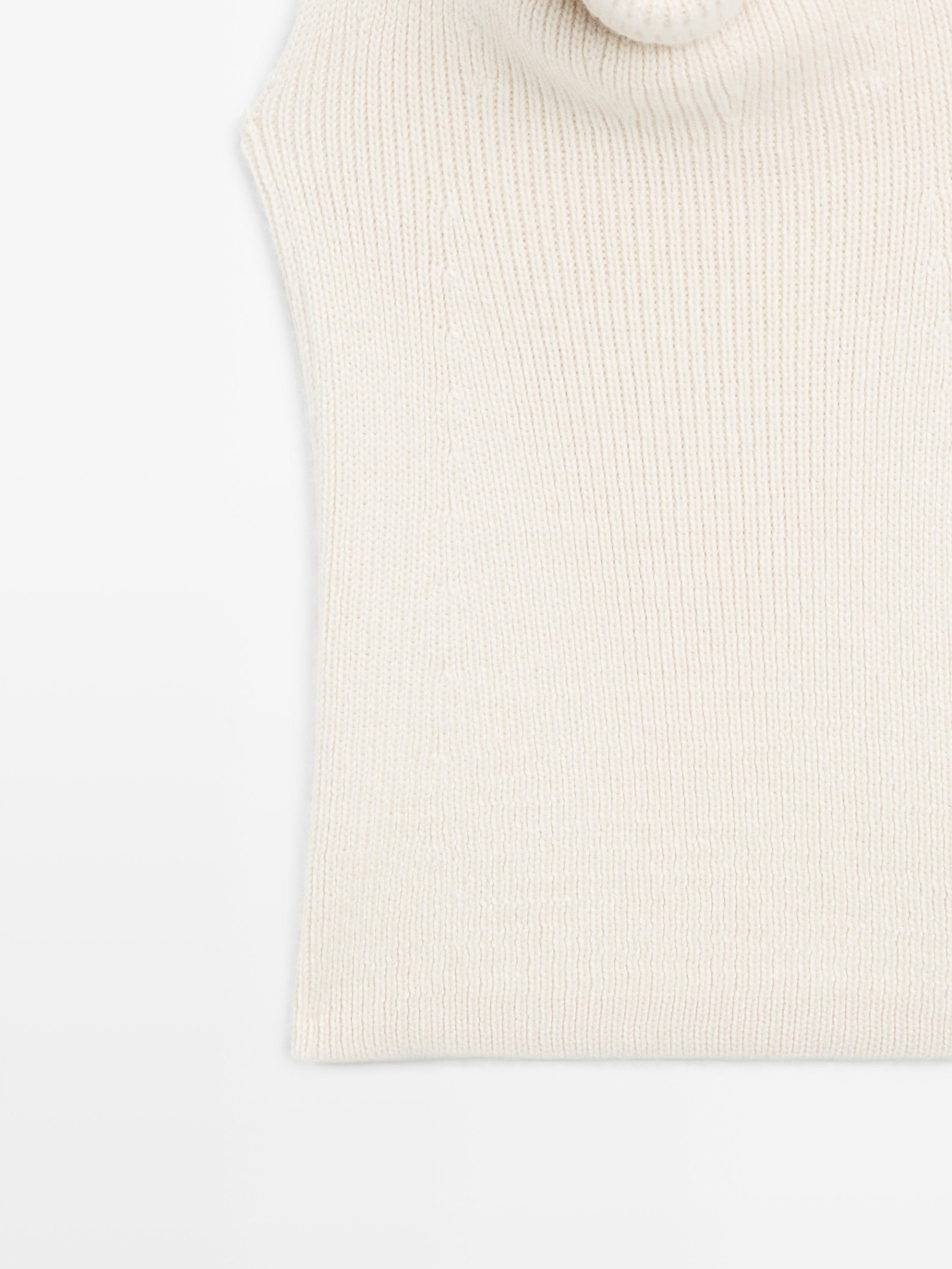 Top maille encolure américaine alpaga et soie - LIMITED