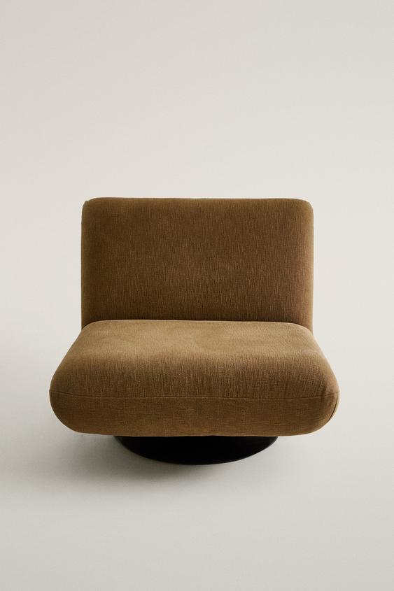 COTTON SWIVEL ACCENT CHAIR - Beige by Zara - Image 0