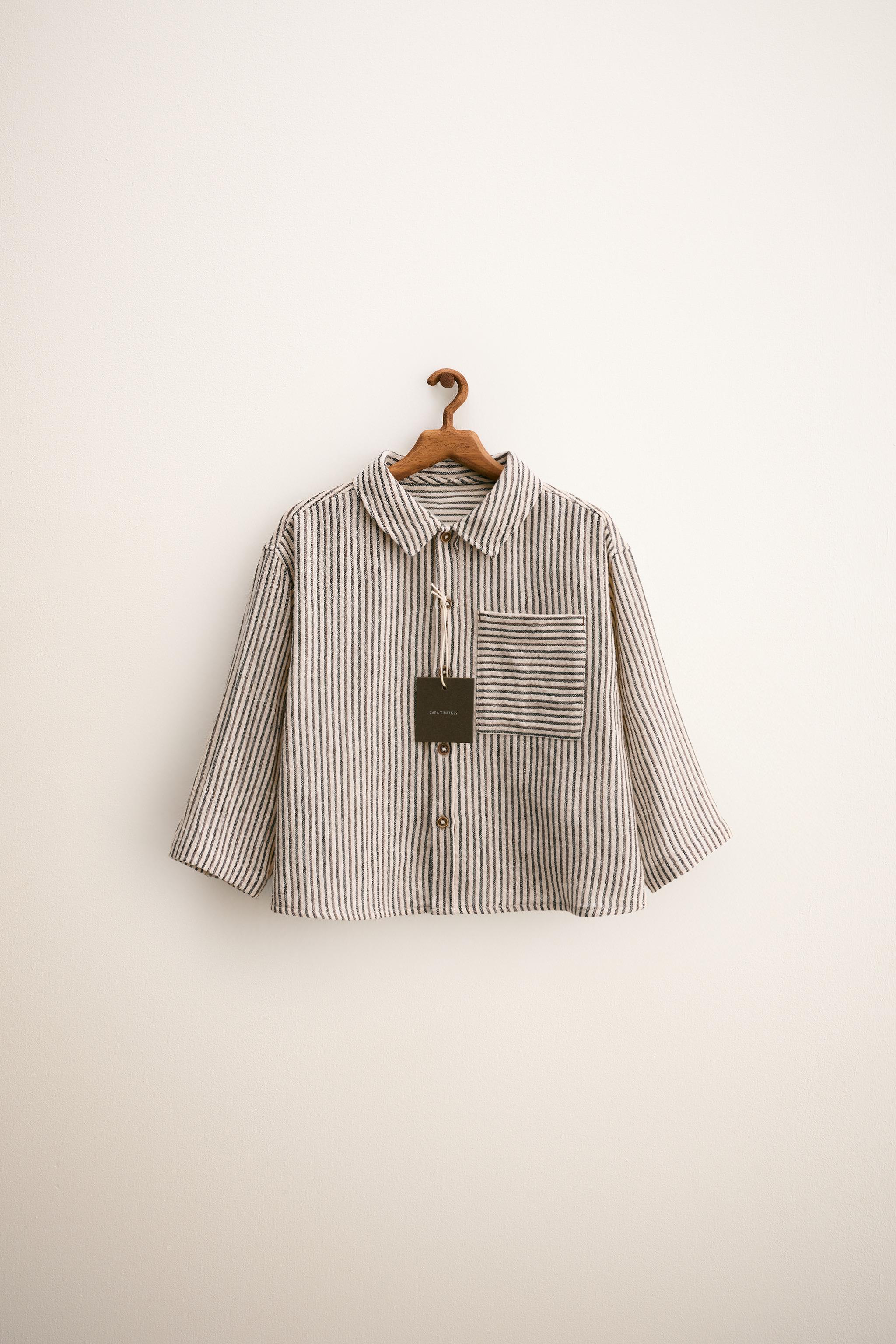 ZARA TIMELESS - STRIPED SHIRT - Ecru | ZARA South Africa
