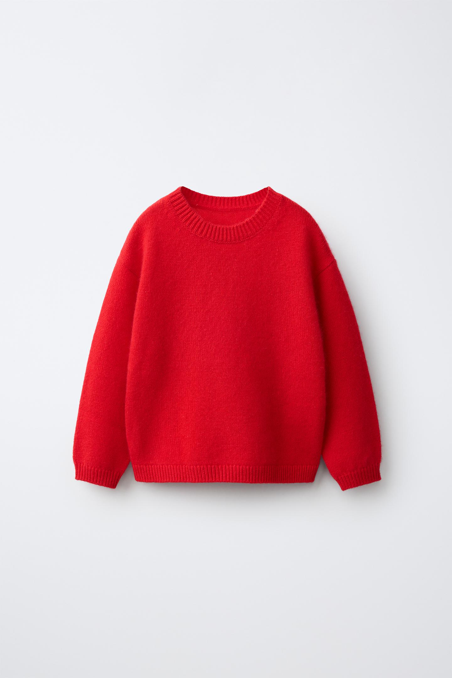 Детский свитер Zara Timeless - 100% Cashmere, цвет: Красный — фото 6