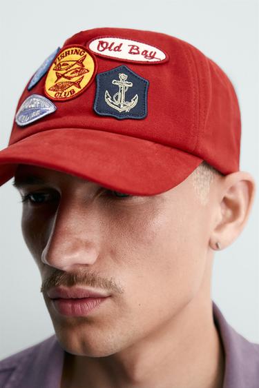 CONTRAST PATCH CAP - Red by Zara - Image 2