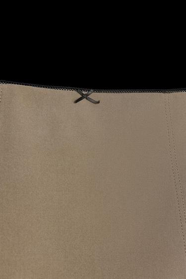 FALDA MINI PUNTILLA - Marrón / Topo de Zara