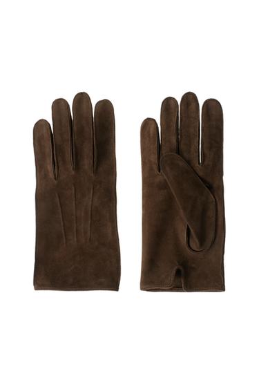 ЗАМШЕВЫЕ ПЕРЧАТКИ ORIGINS — КОРИЧНЕВЫЙ от Zara